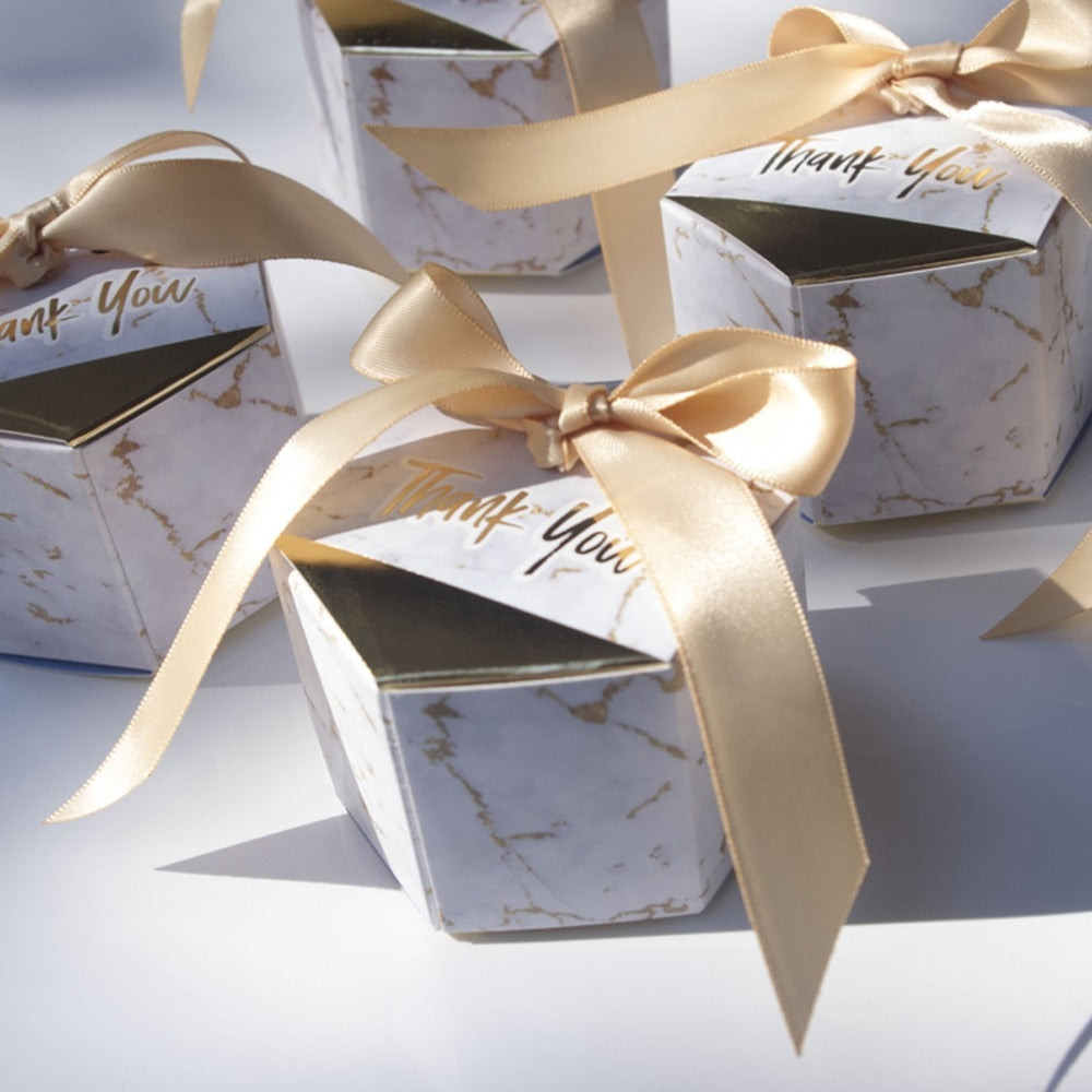 New Creative Marbling style Candy Boxes Wedding