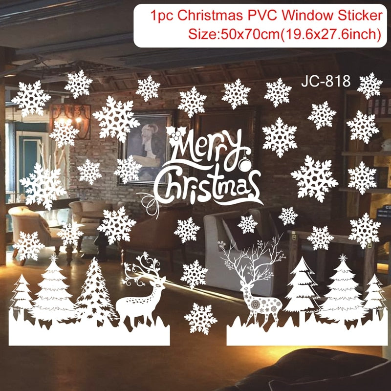 Wall Sticker Window Glass Christmas Decor
