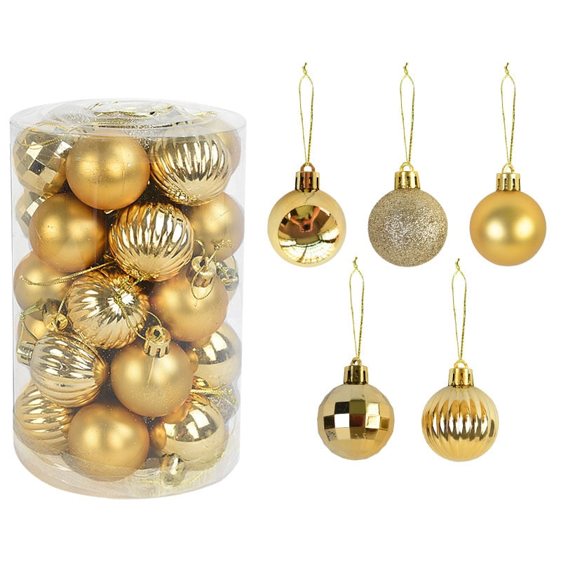 Rose Gold Plastic Christmas Balls Ornament