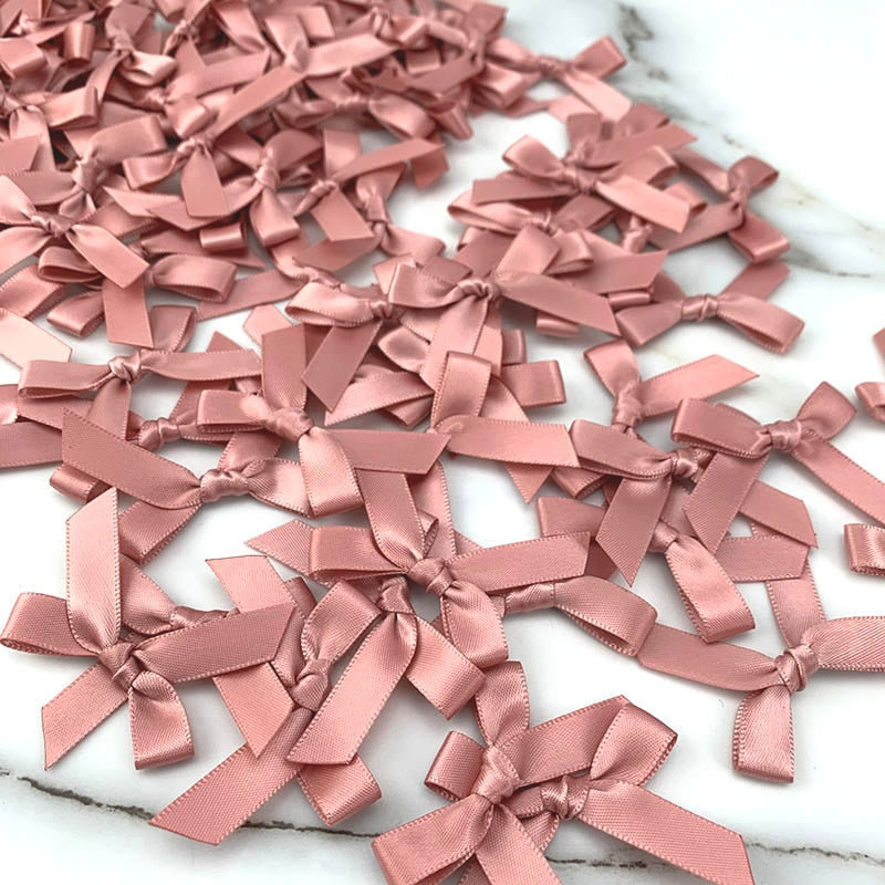 Pink ribbon bows Polyester Satin ribbon Bow