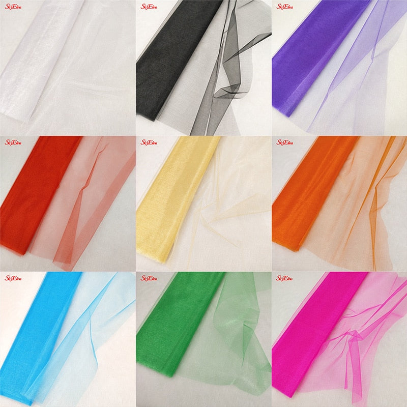Sheer Crystal Organza Tulle Roll tulle curtains