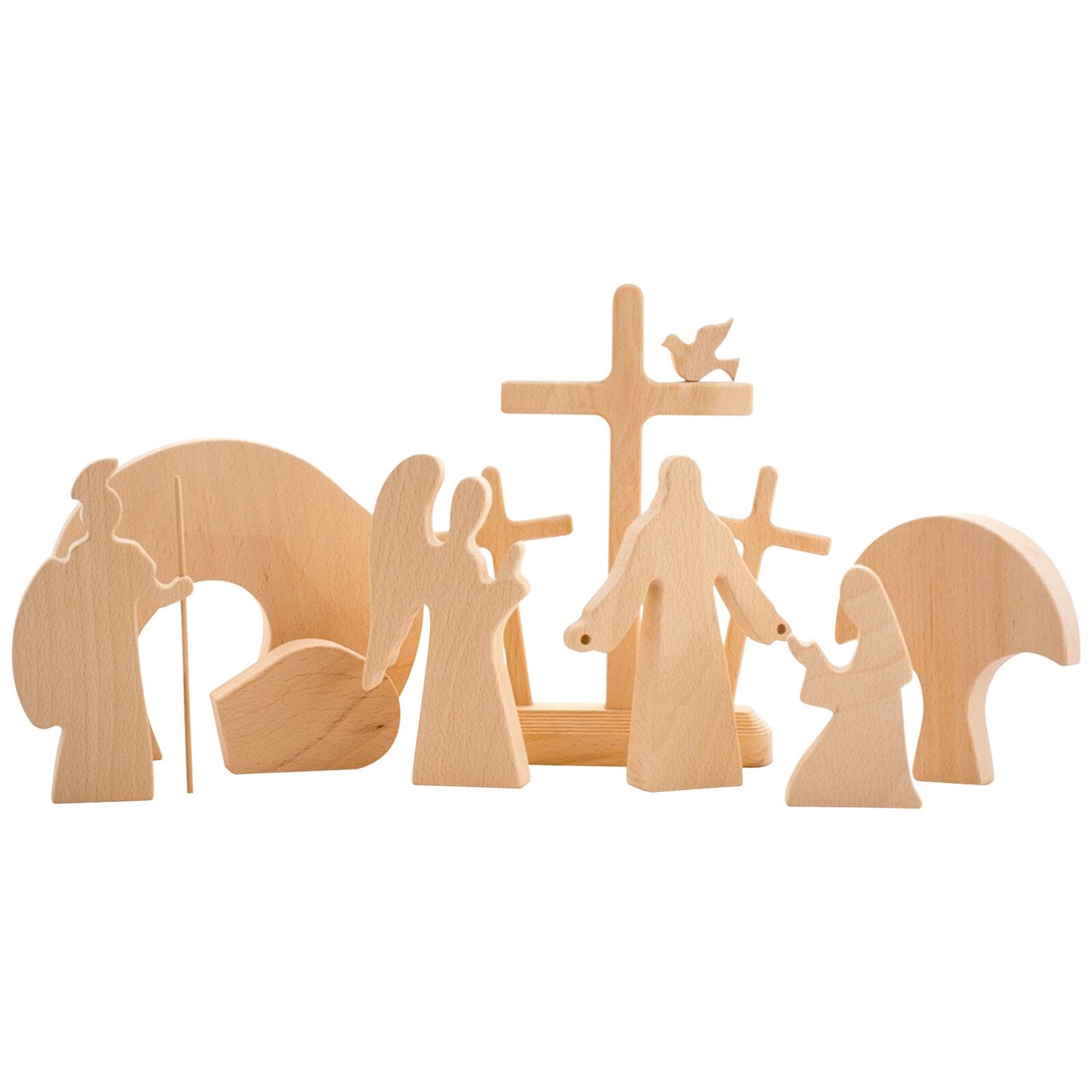 Easter Wooden Nativity Manger Creche Nativity God Crafts Jesus