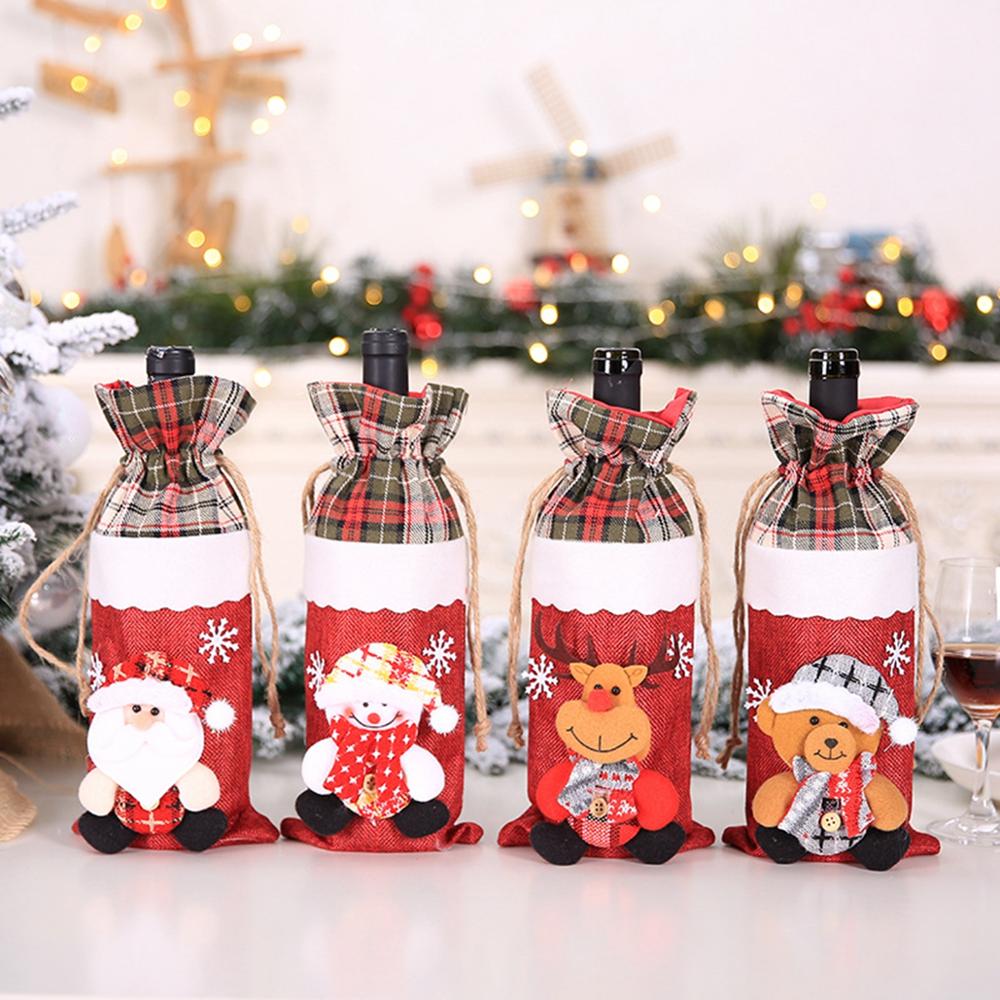 Christmas Wine Bottle Cover Decorations