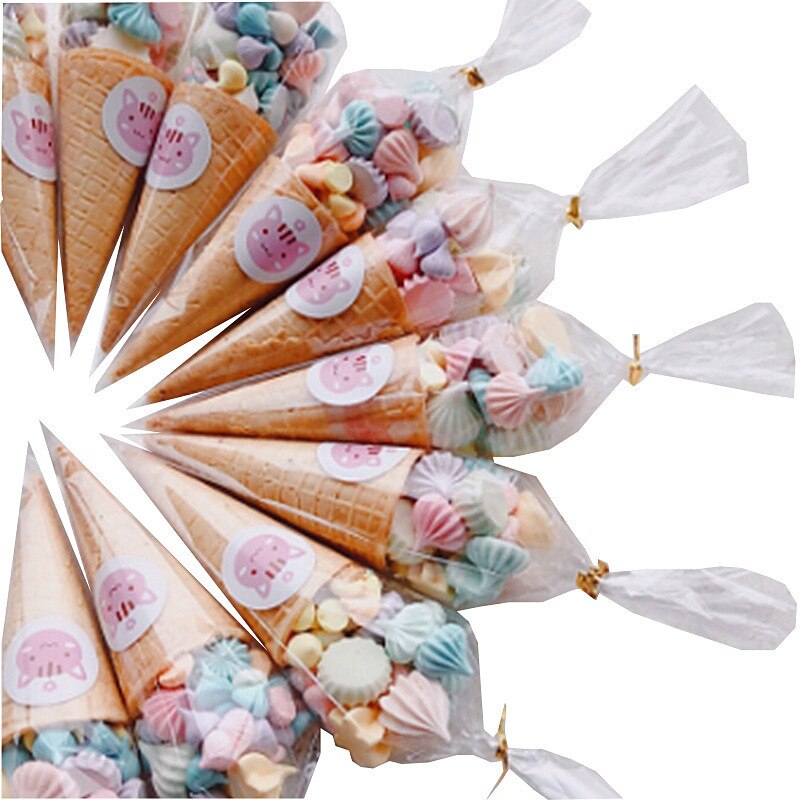 50pieces Lot DIY Candy Bag Favors Cone Storage