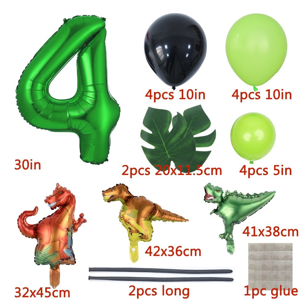 Tropical Jungle Party Balloons Mini Dinosaur Balloon