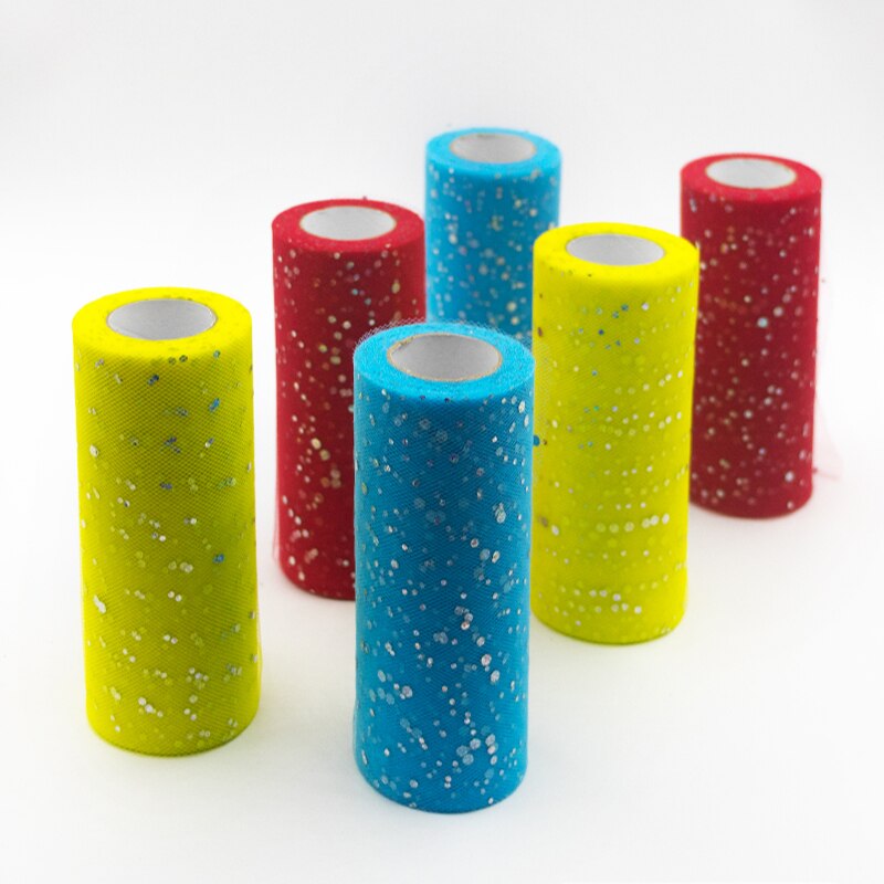 Glitter Sequin Tulle Roll Organza Laser Crafts