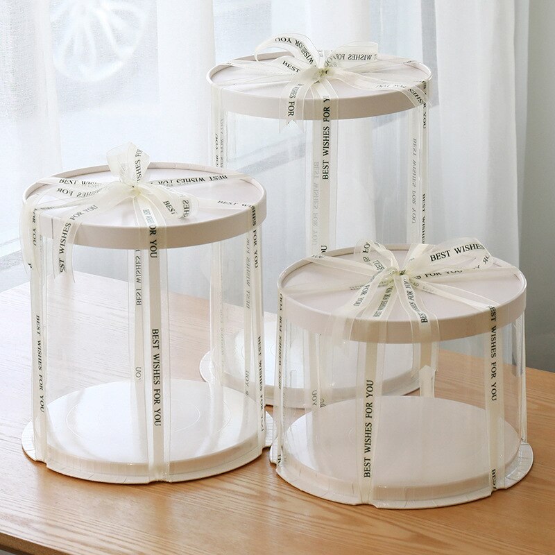 Clear Birthday Cake Boxes PET Transparent Gift
