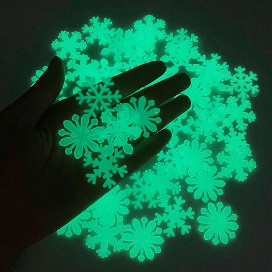 Luminous Snowflake Wall Stickers Glow In The Dark