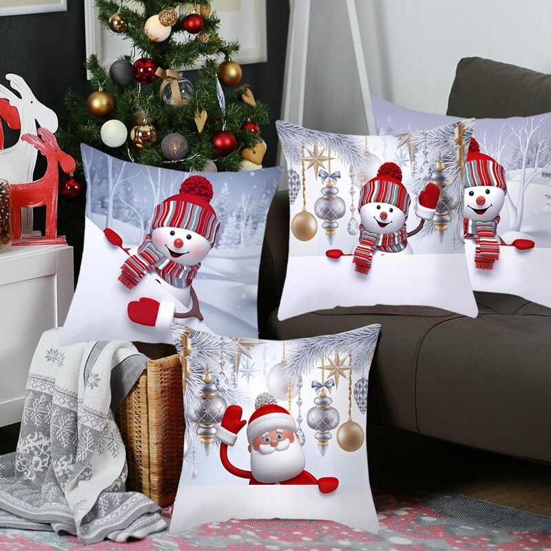 Snowman Christmas Cushion Cover