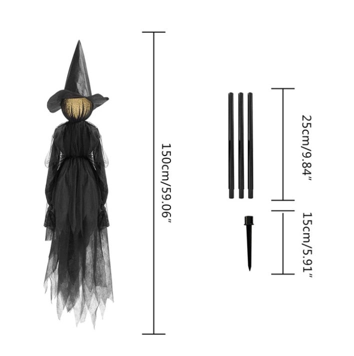 Light-Up Witches with Stakes Halloween Decorations Outdoor Sound