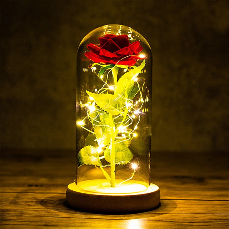 LED Enchanted Galaxy Rose Eternal 24K Gold Foil Flower