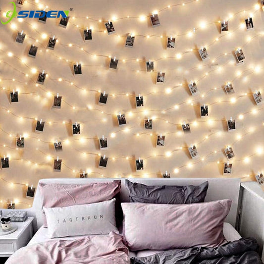 LED String Lights 5M/10M Photo Clip Fairy Lights Outdoor