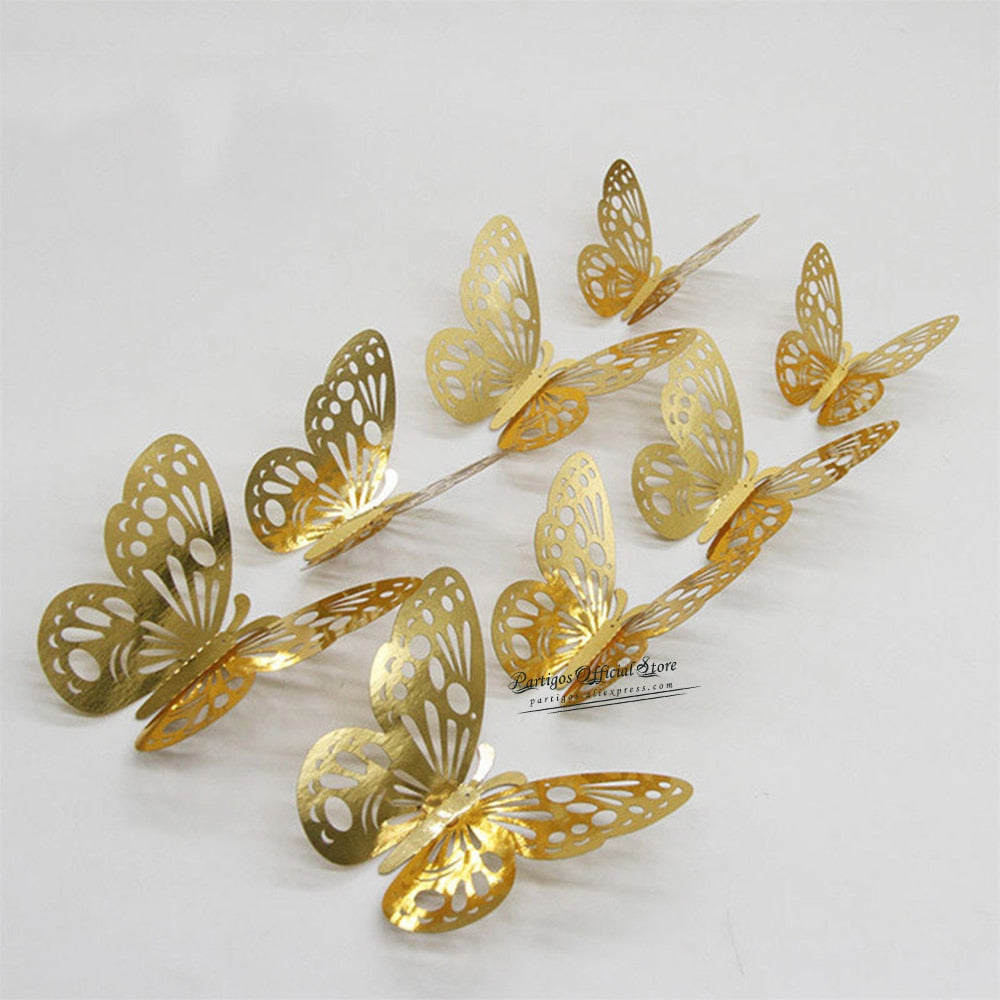 4D Hollow Butterfly Wall Sticker DIY Decoration