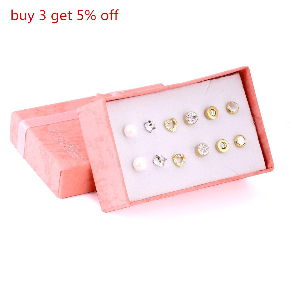 Stud Earings Sets Pack Christmas Zircon Earrings Set