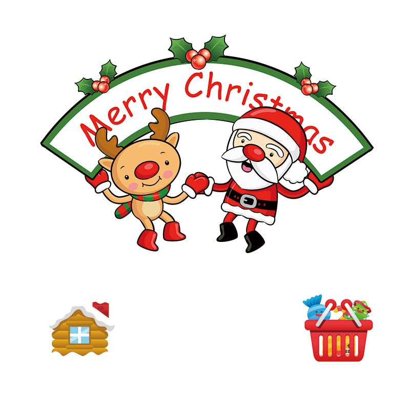 Christmas Santa Claus Window Stickers Wall