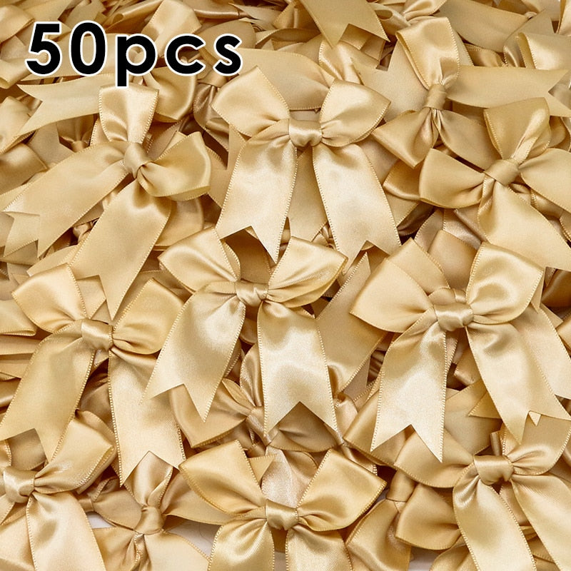 Satin Ribbon Bows Knot Craft Bows Flower Gift Tie