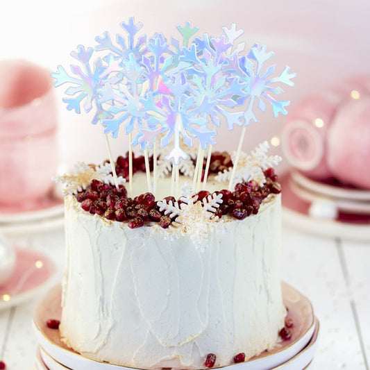 Snowflake Cake Topper Girl Christmas Birthday Toppers