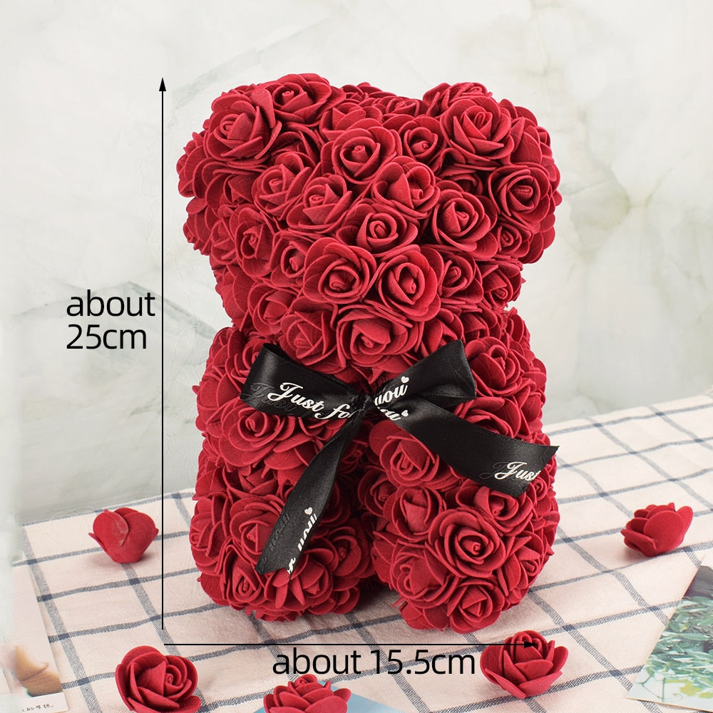 Valentines Day Gift Red Rose Bear Rose