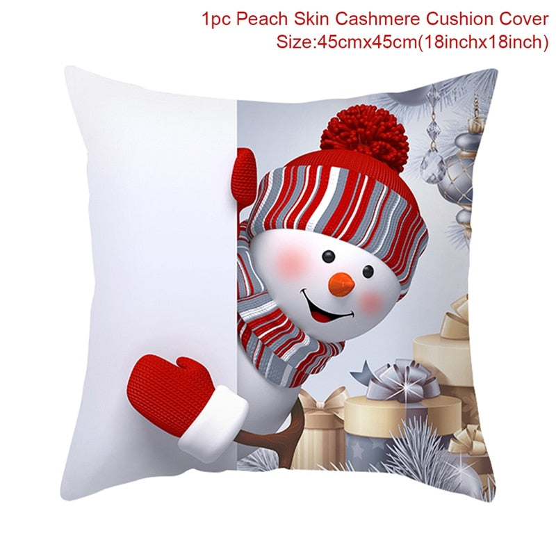 Snowman Christmas Cushion Cover