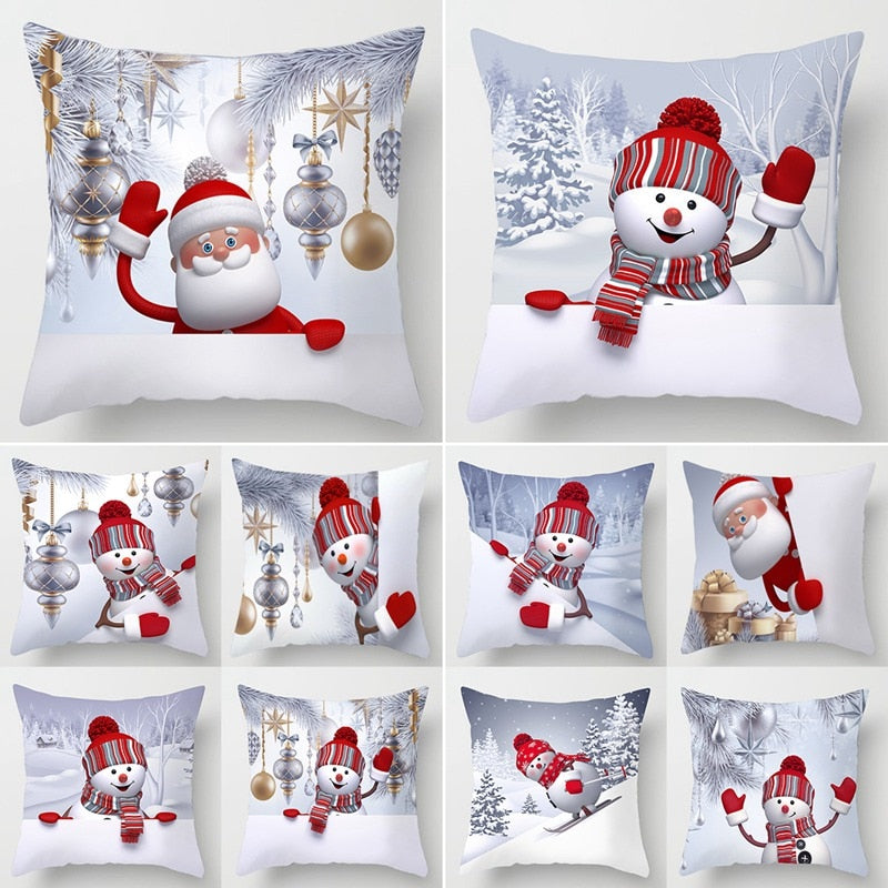 Snowman Christmas Cushion Cover