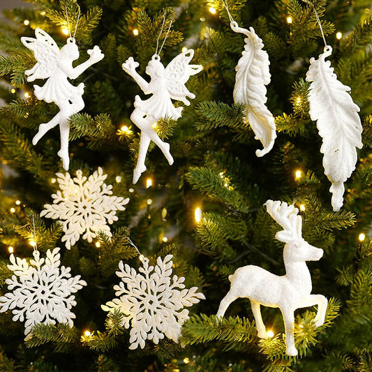Xmas Tree Pendants Snowflake Angel Deer Hanging