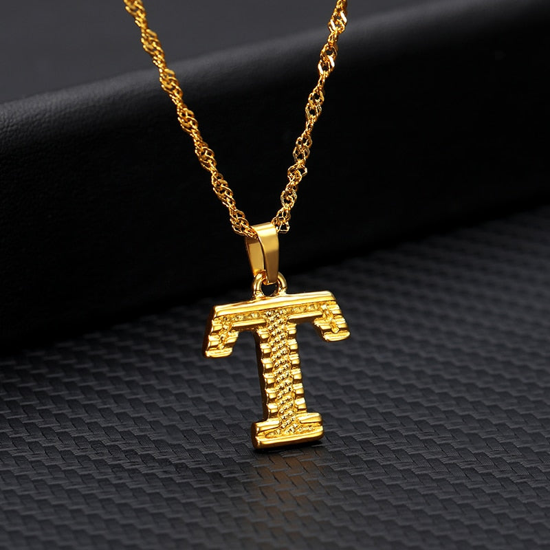 Capital Initial Letter Necklaces For Women