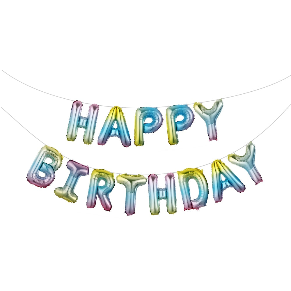 Happy Birthday Decoration Balloons Letter Foil