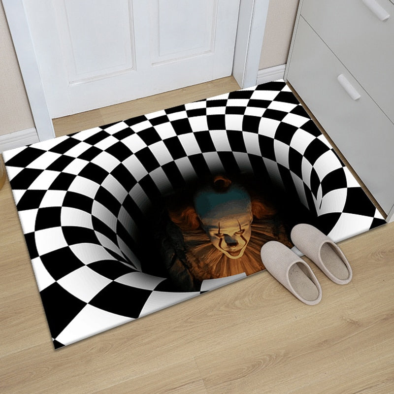 3D Sewer Manhole Cover Horror Home Carpet