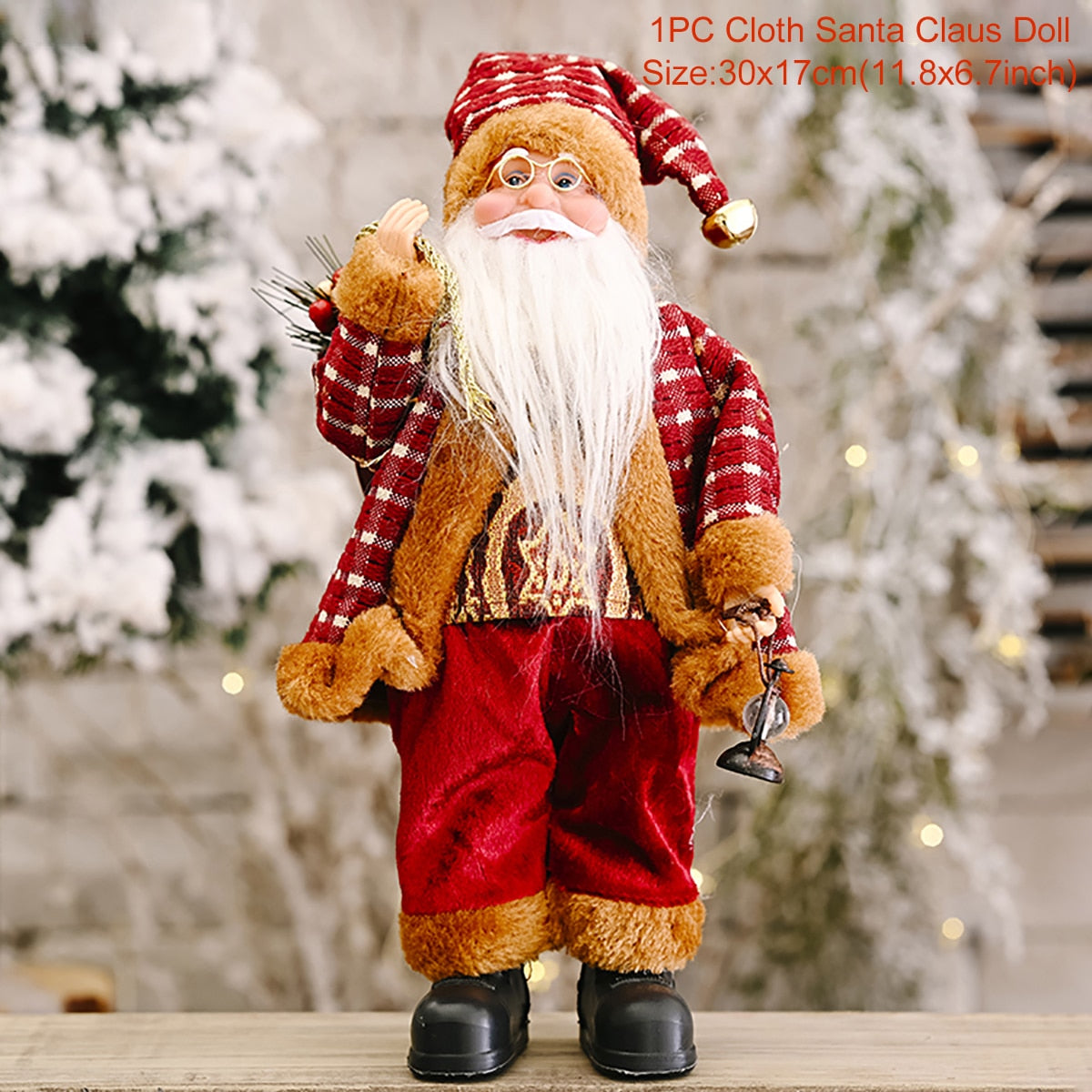 FENGRISE Santa Claus Doll Christmas Tree Ornament
