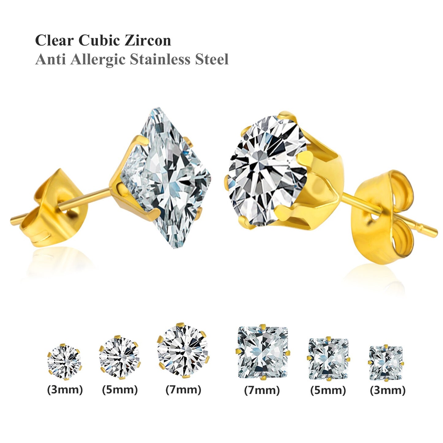 Stud Earings Sets Pack Christmas Zircon Earrings Set