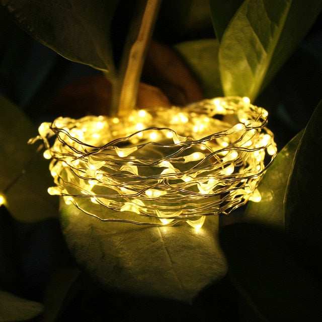 Solar LED Light Outdoor Garden Fairy Garland String Lights