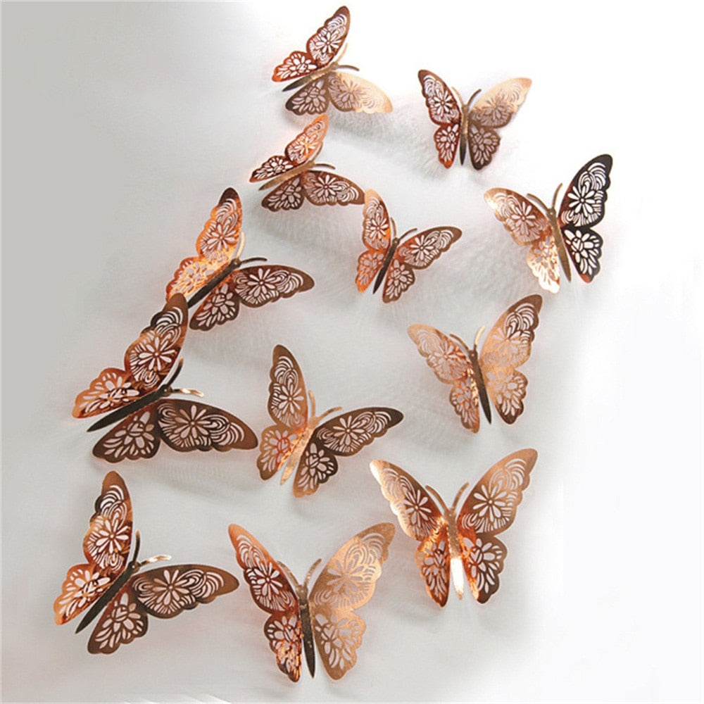 4D Hollow Butterfly Wall Sticker DIY Decoration