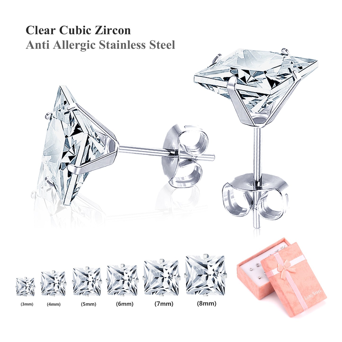 Stud Earings Sets Pack Christmas Zircon Earrings Set