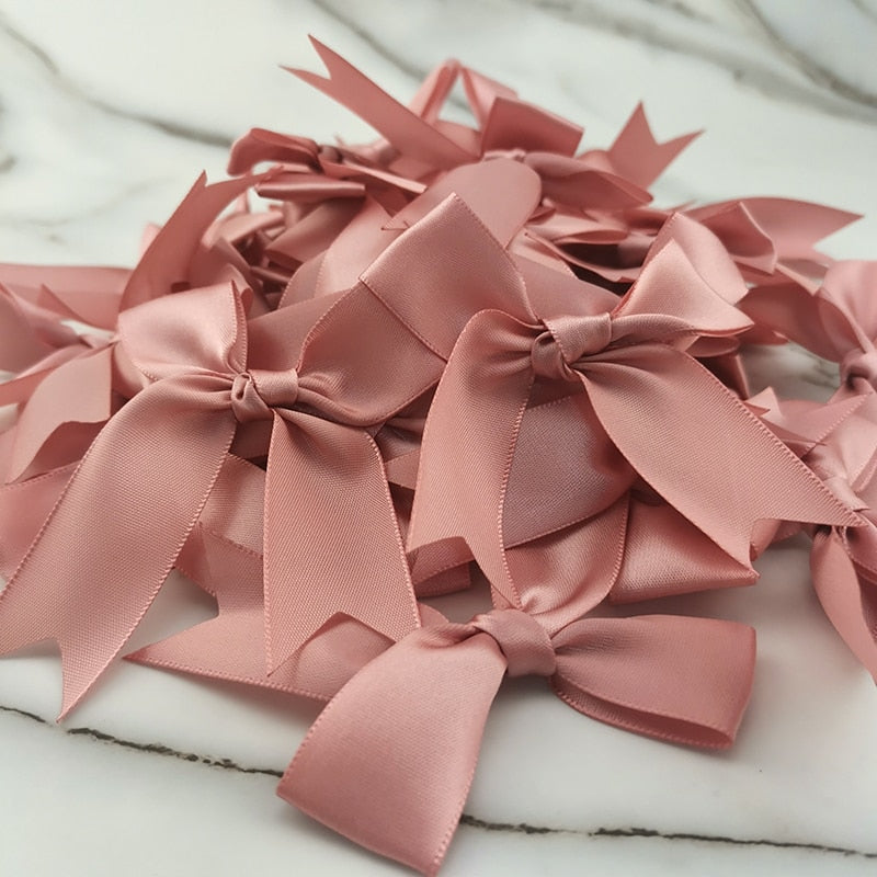 Fresh Pink Ribbon Bows Satin Ribbon Bow Flower