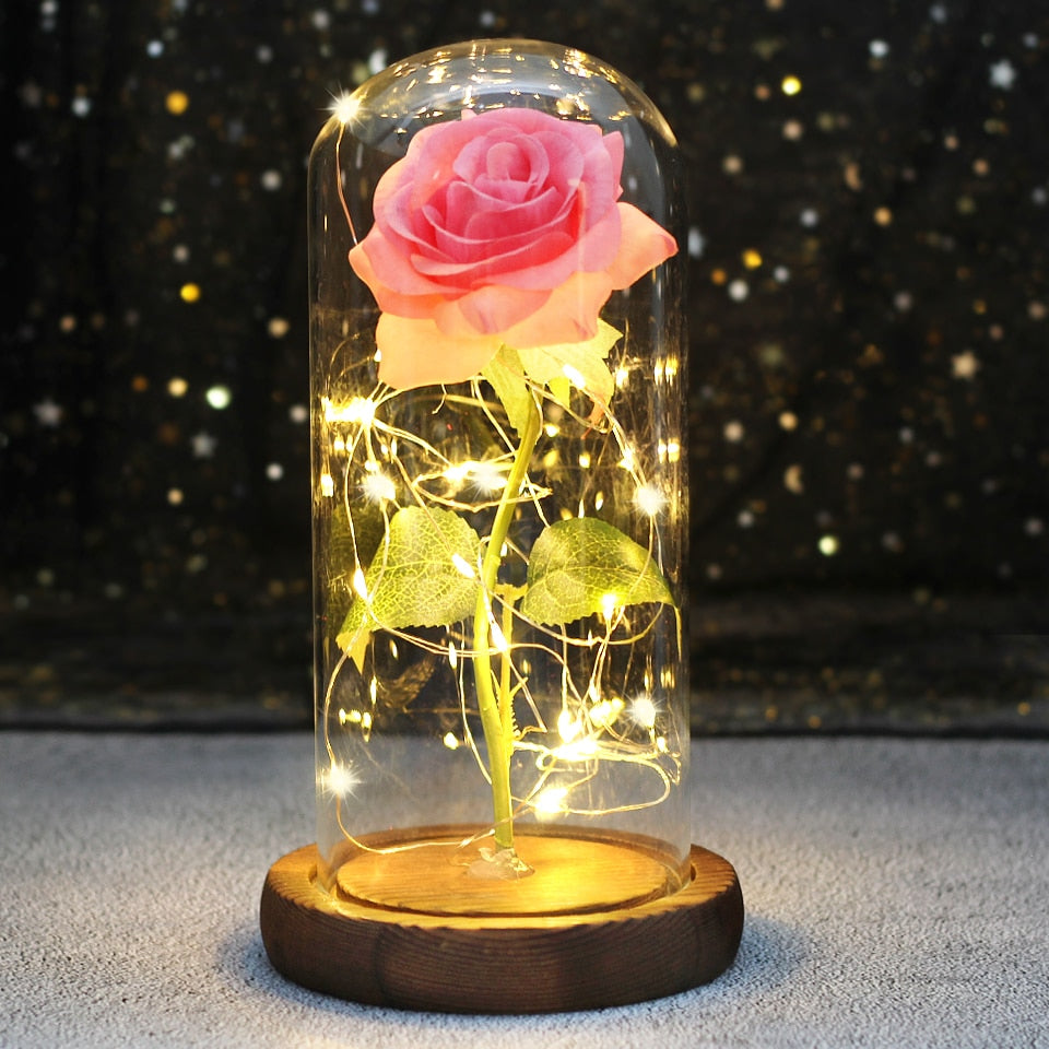 Galaxy Rose Flower 24K Foil Plated Gold Rose Creative