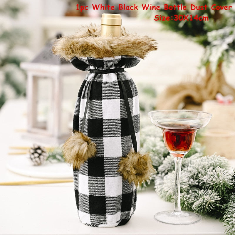 Wine Bottle Dust Cover Christmas Decoration