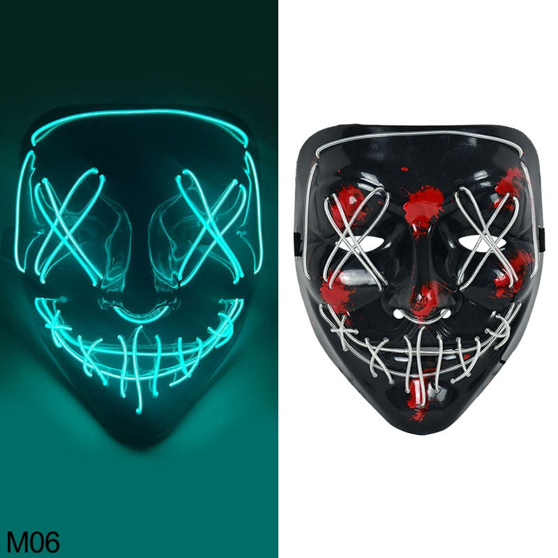 Halloween Scary Glowing Mask Demon Slayer