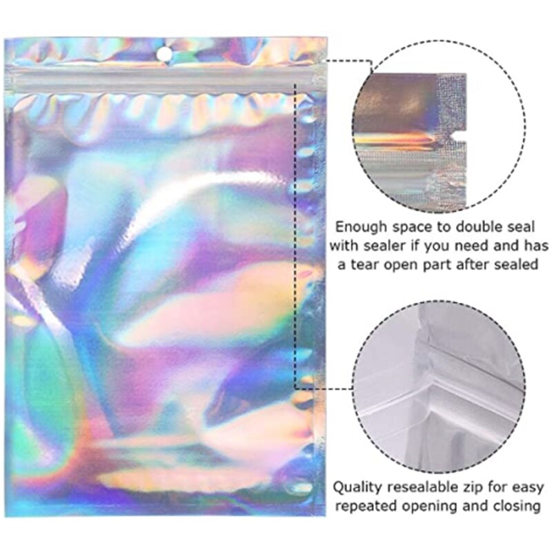 Foil Ziplock Bags Resealable Smell Proof