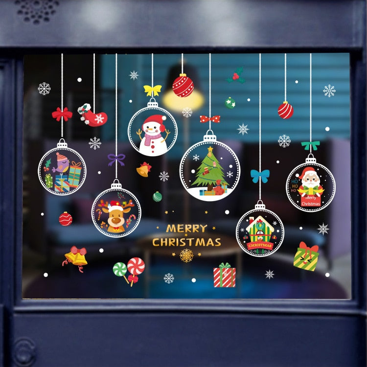 Christmas Santa Claus Window Stickers Wall