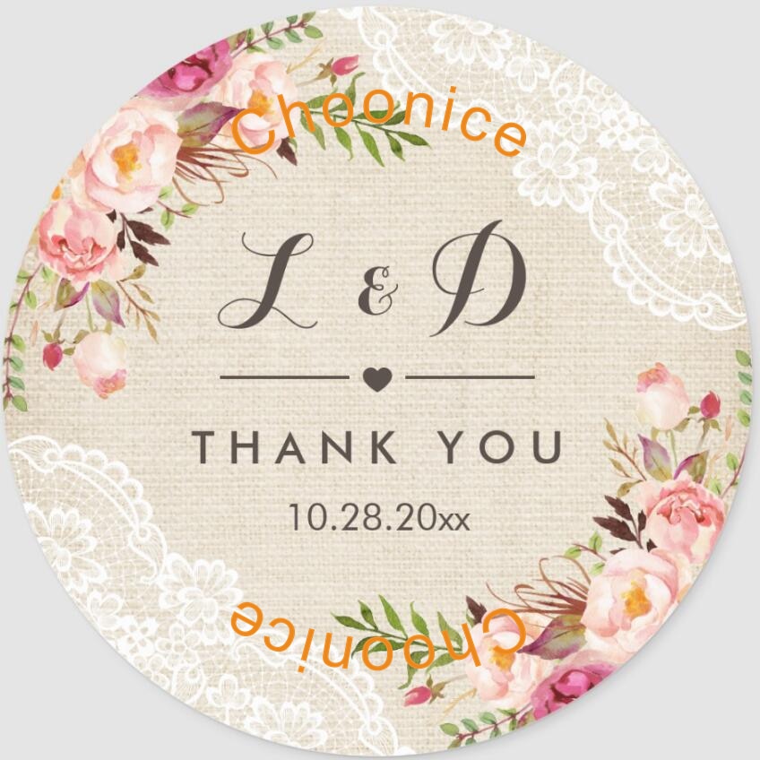 Wedding thank you stickers