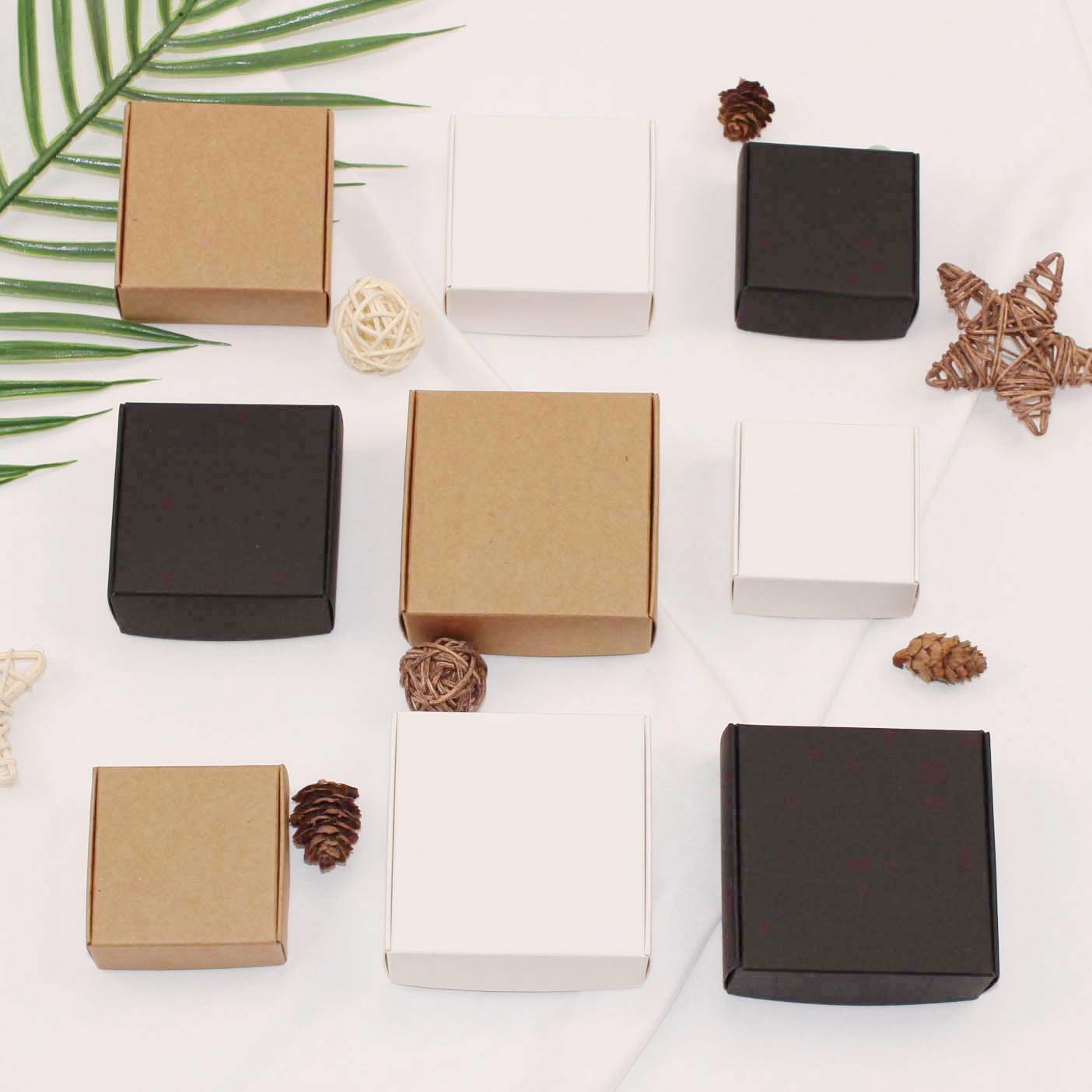 Gift Boxes White/Brown/Black Paper Small Box
