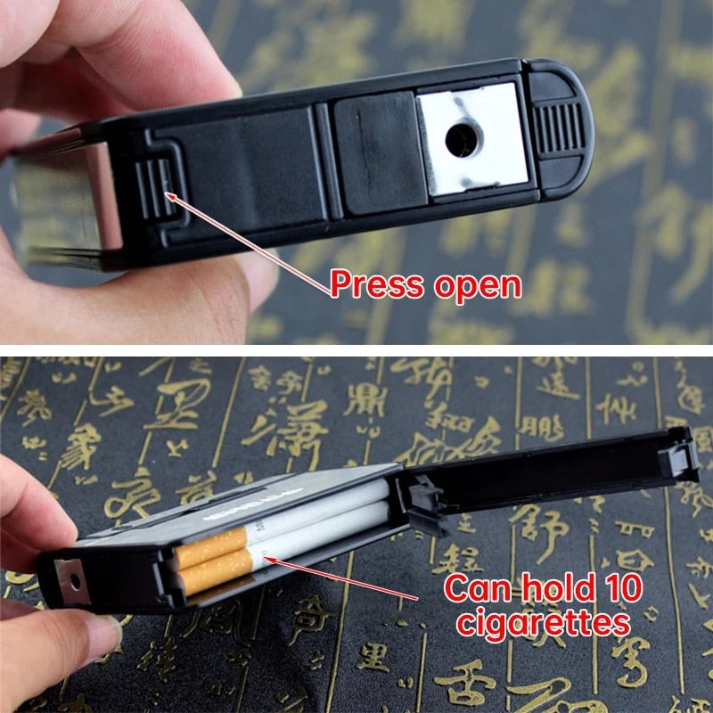 Portable Automatic Cigarette Case Metal