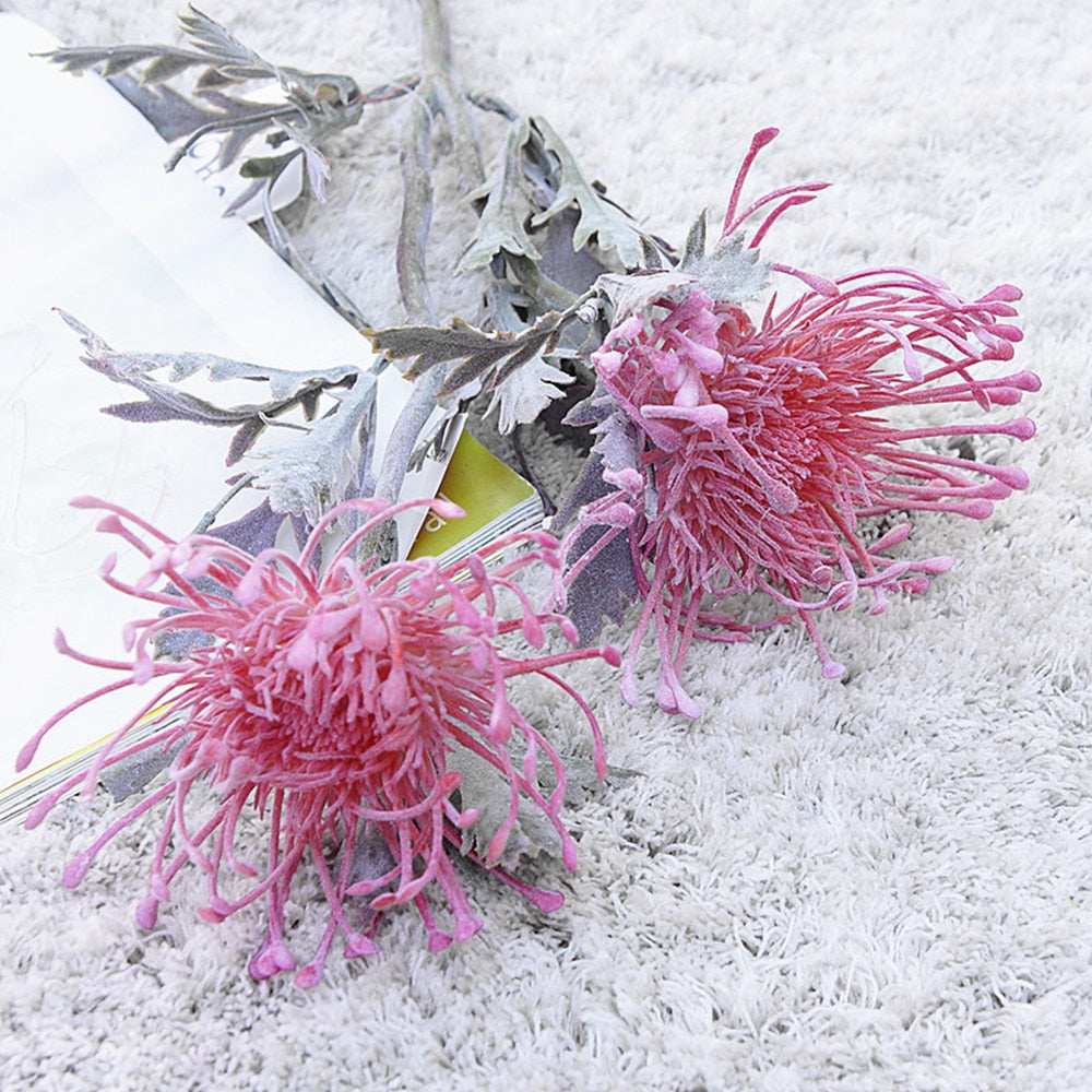 Artificial Flowers Short Branch Crab Claw 2 Fork Pincushion
