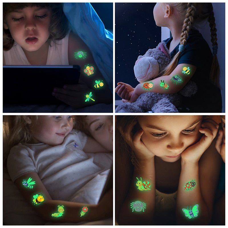 Luminous Tattoo Stickers Child Kid Temporary