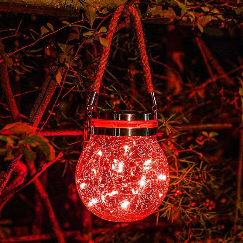 Solar Led Garden Lamp Christmas Cell Fixture Tree Jar Decoration Street Outdoor