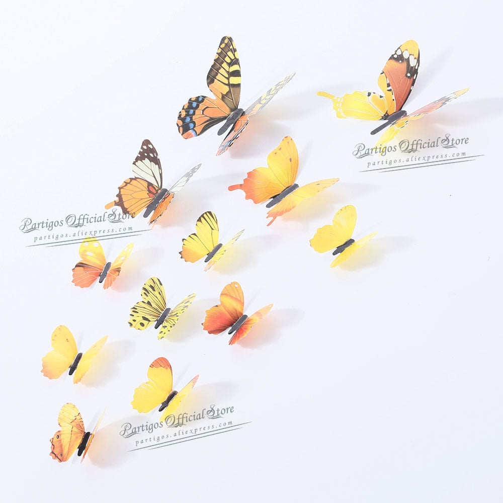 4D Hollow Butterfly Wall Sticker DIY Decoration