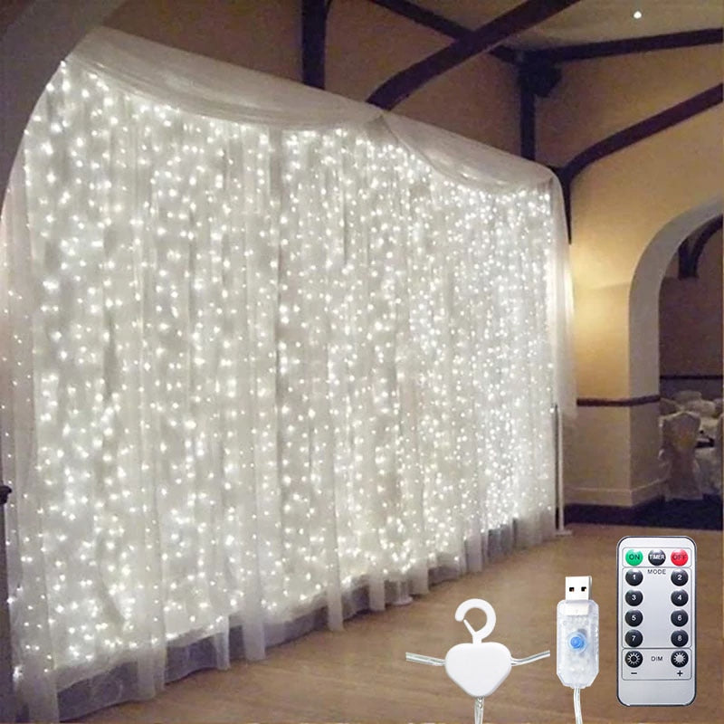 LED Curtain String Light Garland Party Table Bachelorette