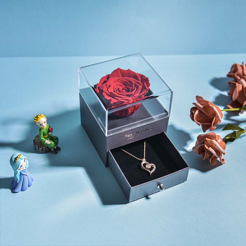Eternal Rose Jewelry Box Preserved Flower Storage Case