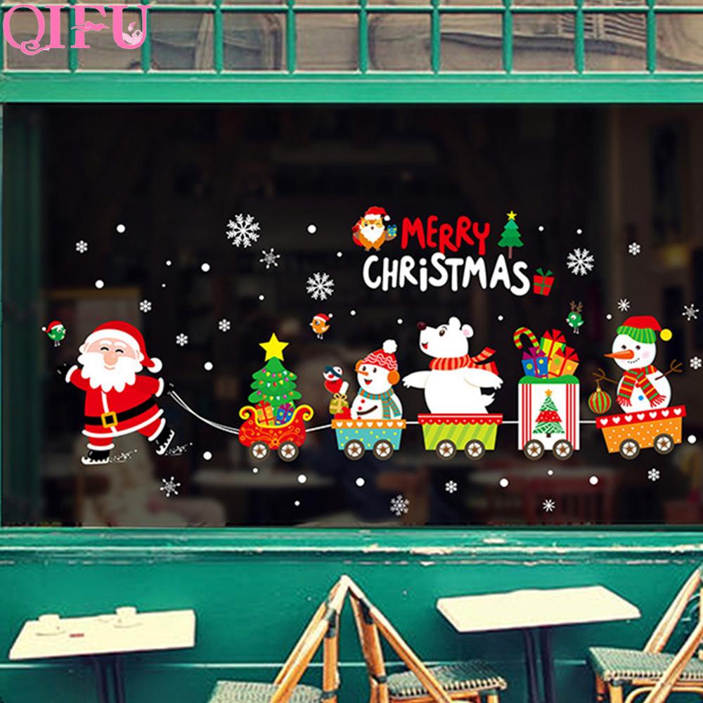 Wall Sticker Window Glass Christmas Decor