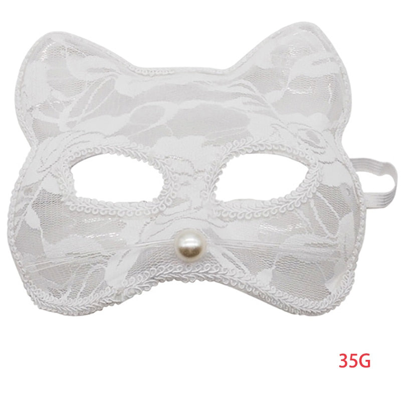 Halloween Cosplay Fox Mask Lace Sexy